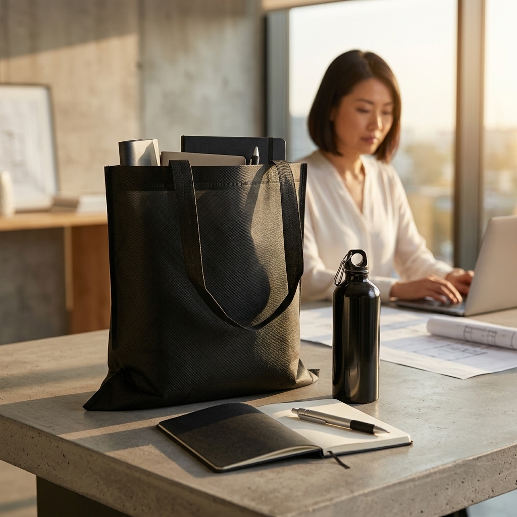 Kit Mundialista Markmelo — bolsa, botella, libreta y bolígrafo corporativo personalizado